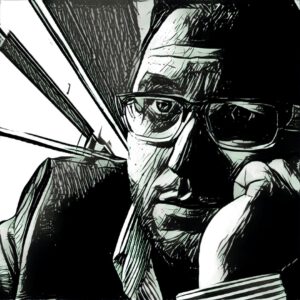 Unser Reporter Sam Krebsler, gezeichnet von Patrick Hahn